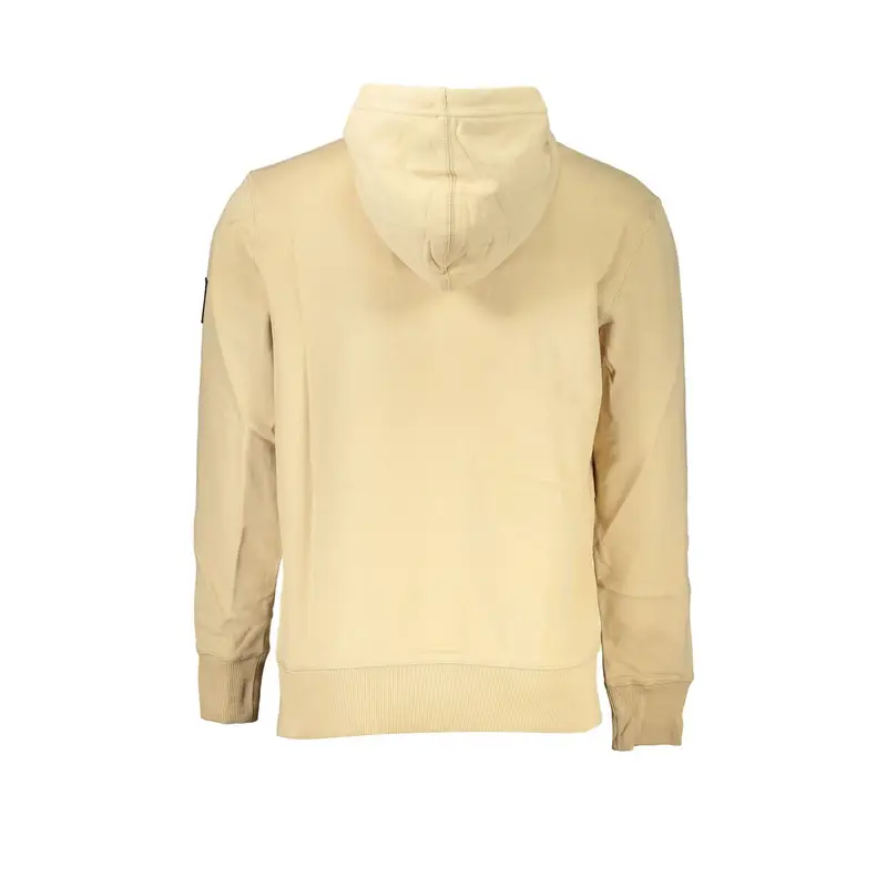 Felpa Maniche Lunghe Uomo Beige Logo miniatura 2
