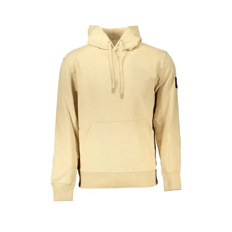 Felpa Maniche Lunghe Uomo Beige Logo