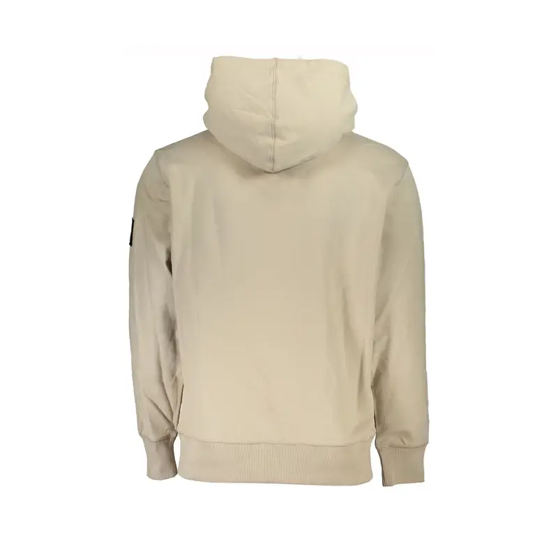 Felpa Maniche Lunghe Uomo Beige Logo miniatura 2