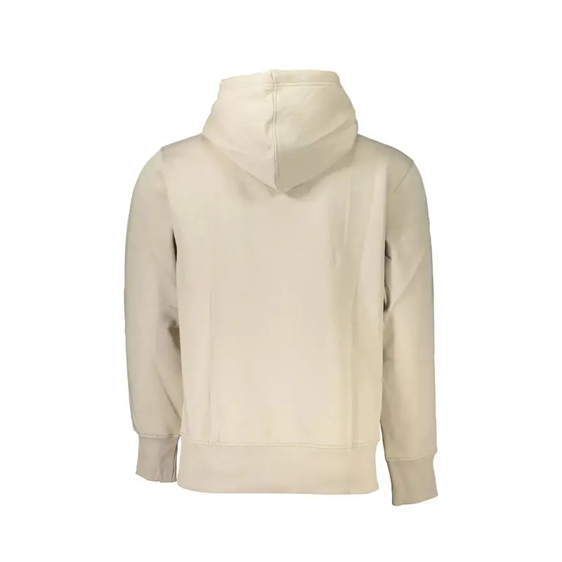 Felpa Maniche Lunghe Uomo Beige Ricamo miniatura 2