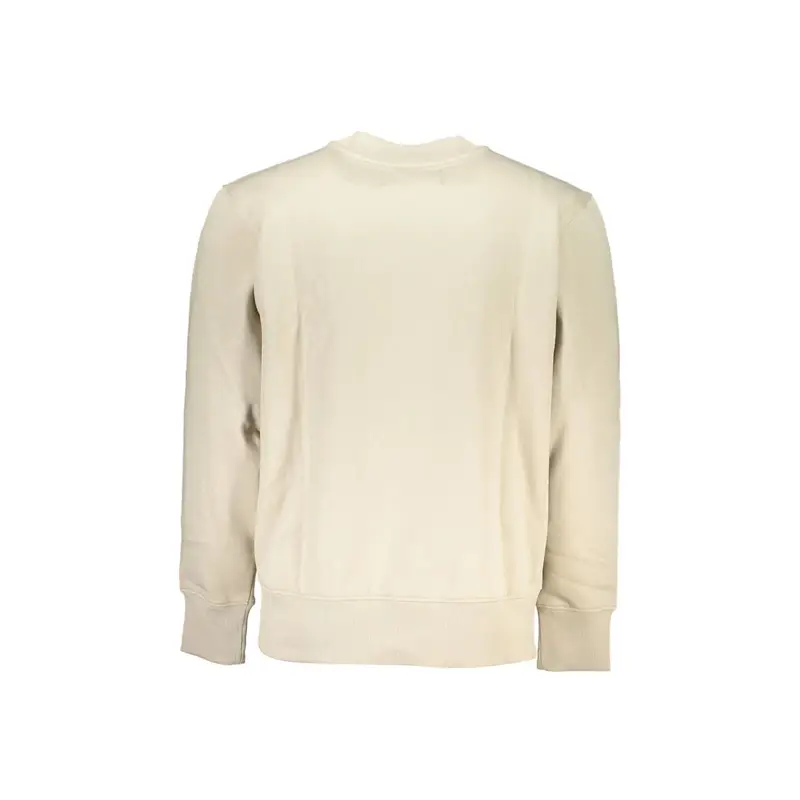 Felpa Maniche Lunghe Uomo Beige Ricamo miniatura 2