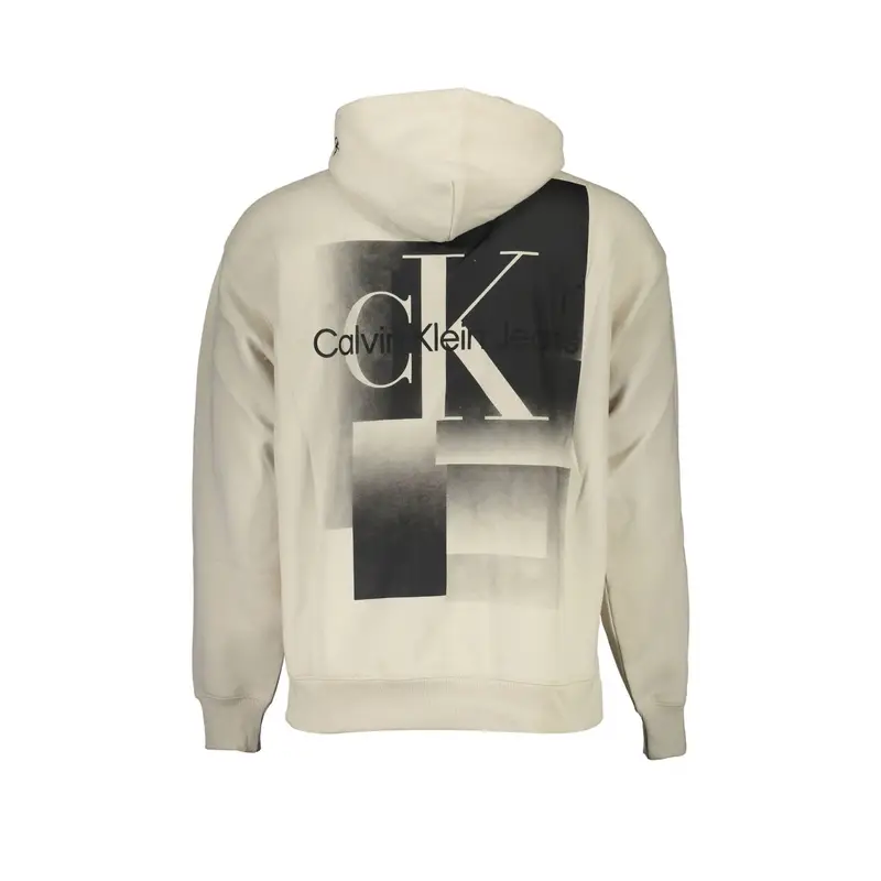 Felpa Maniche Lunghe Uomo Beige Stampa miniatura 2