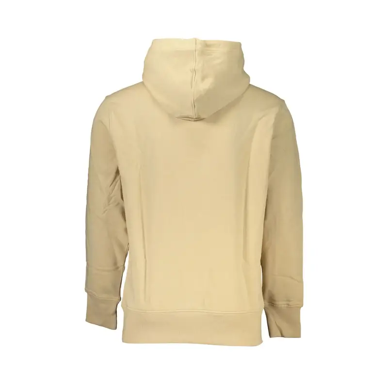 Felpa Maniche Lunghe Uomo Beige Stampa Logo miniatura 2