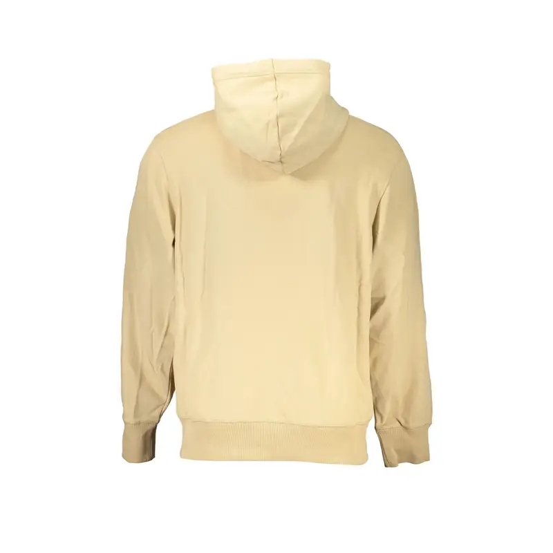 Felpa Maniche Lunghe Uomo Beige Zip miniatura 2