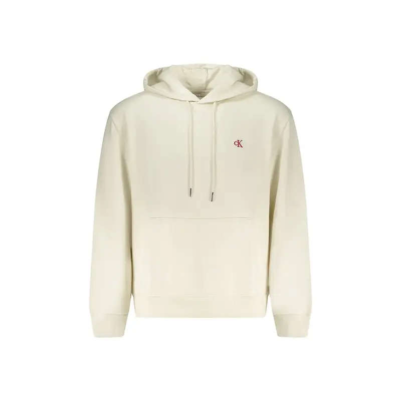 Felpa Maniche Lunghe Uomo Bianca Ricamo Bianco