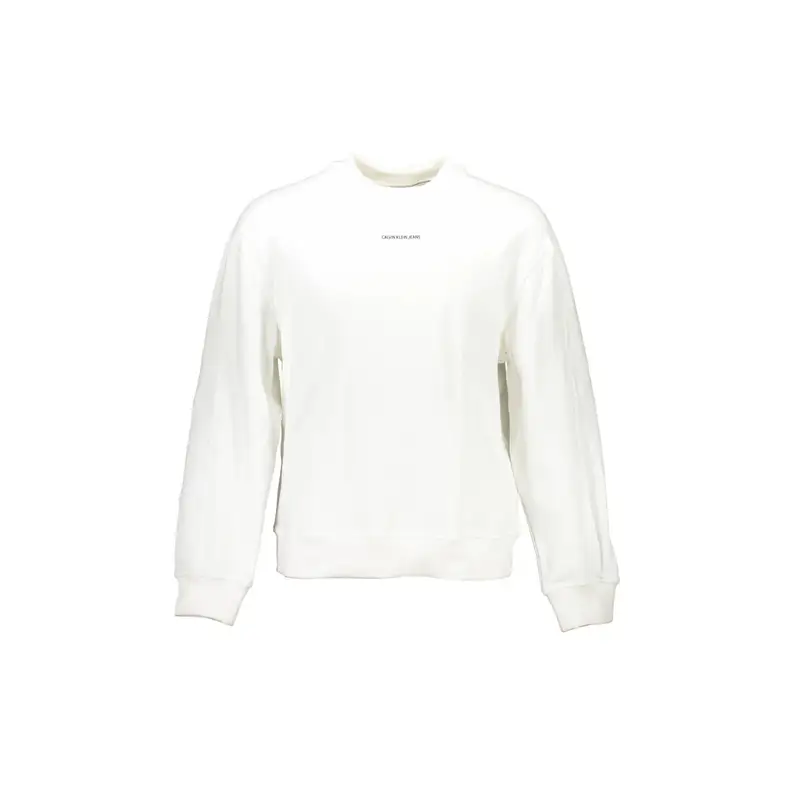 Felpa Maniche Lunghe Uomo Bianca Stampa Bianco