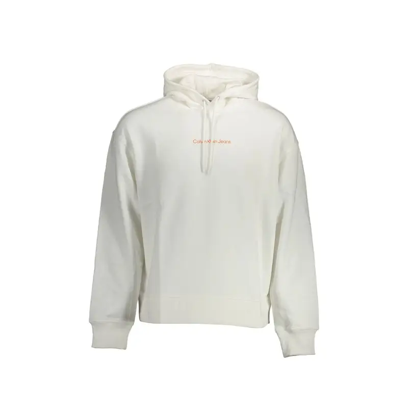 Felpa Maniche Lunghe Uomo Bianca Stampa Bianco