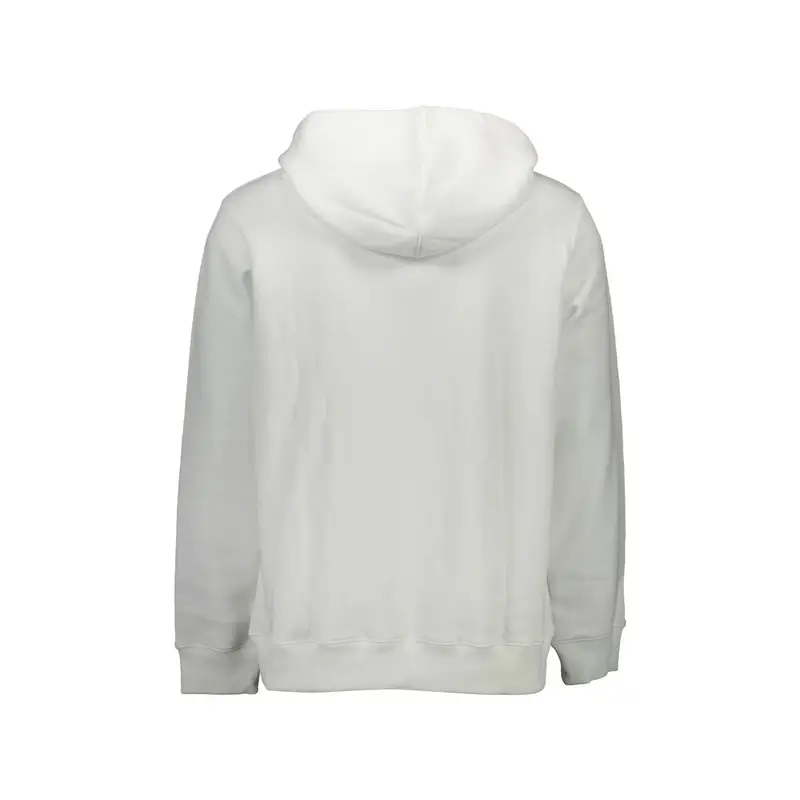 Felpa Maniche Lunghe Uomo Bianca Stampa Logo Bianco miniatura 2