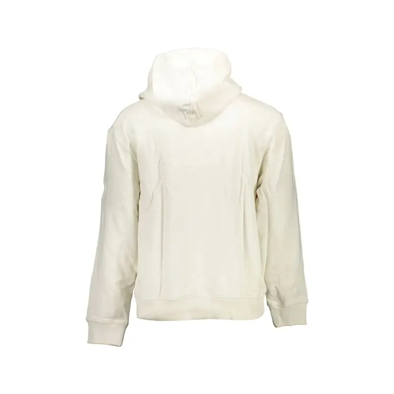 Felpa Maniche Lunghe Uomo Bianca Stampa Logo Bianco miniatura 2