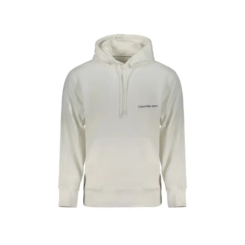 Felpa Maniche Lunghe Uomo Bianca Stampa Logo Bianco