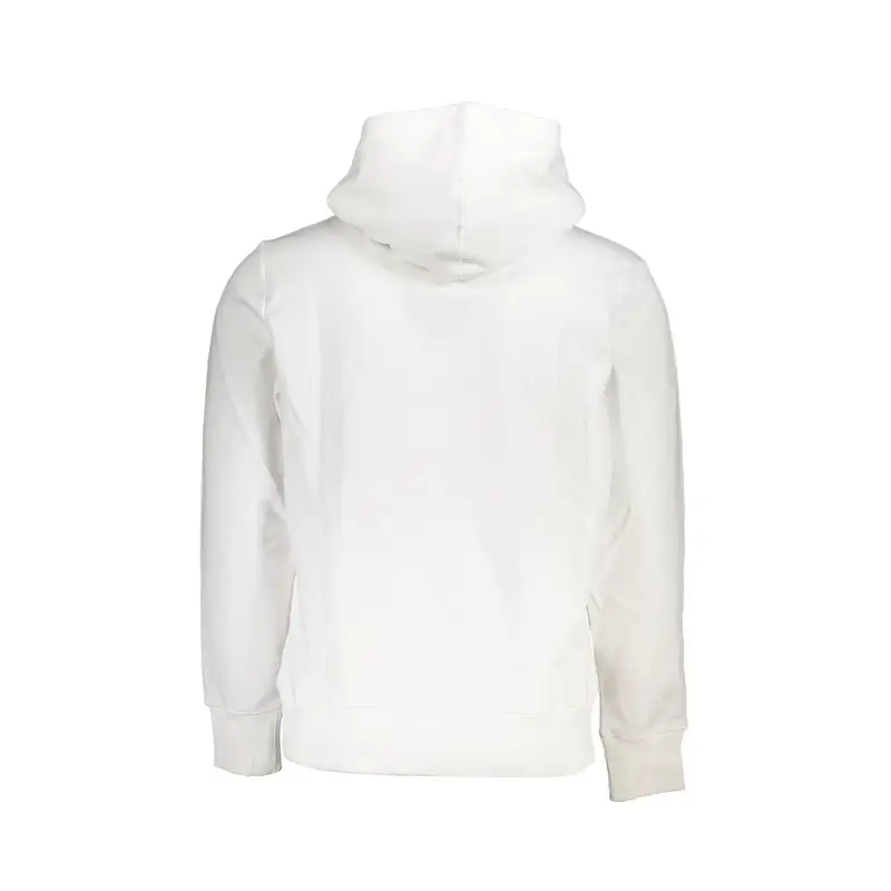 Felpa Maniche Lunghe Uomo Bianca Stampa Logo Bianco miniatura 2