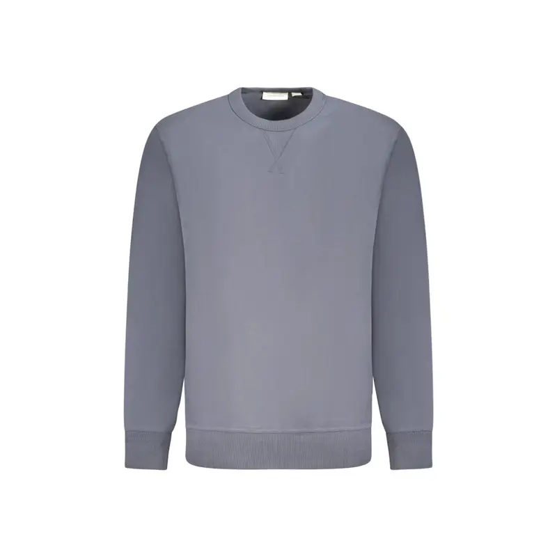 Calvin Klein Maglia Maniche Lunghe Uomo Blu in Cotone con Logo