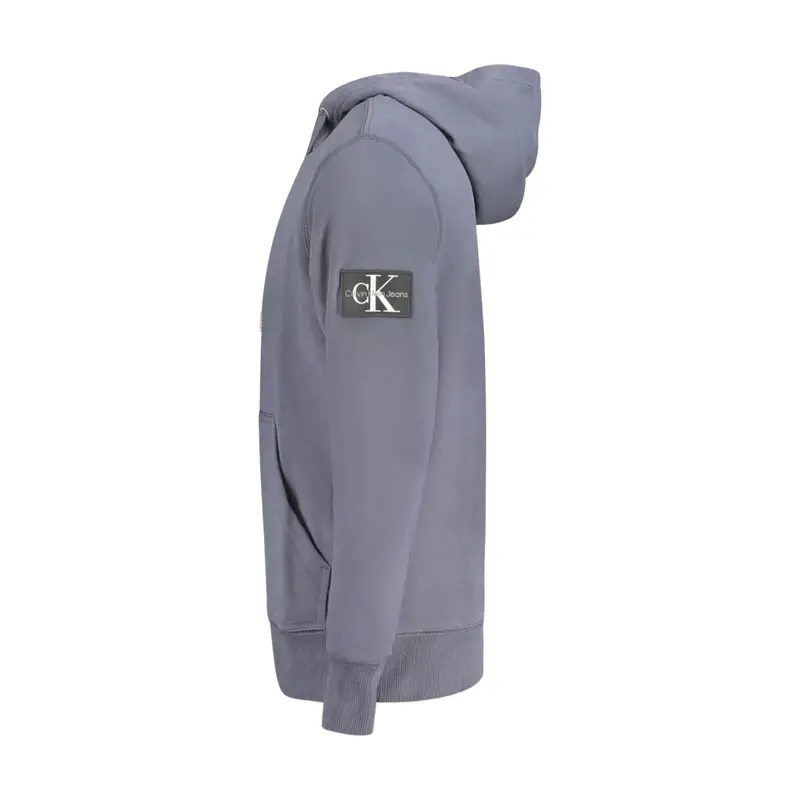 Calvin Klein Felpa Uomo Blu con Cappuccio miniatura 3