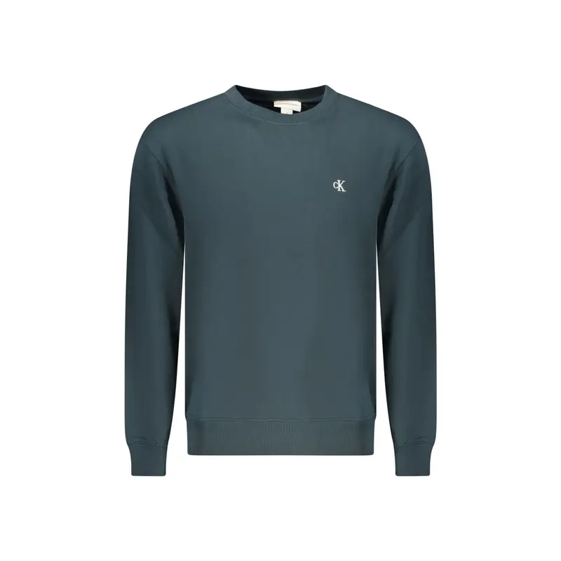 Felpa Maniche Lunghe Uomo Blu Ricamo