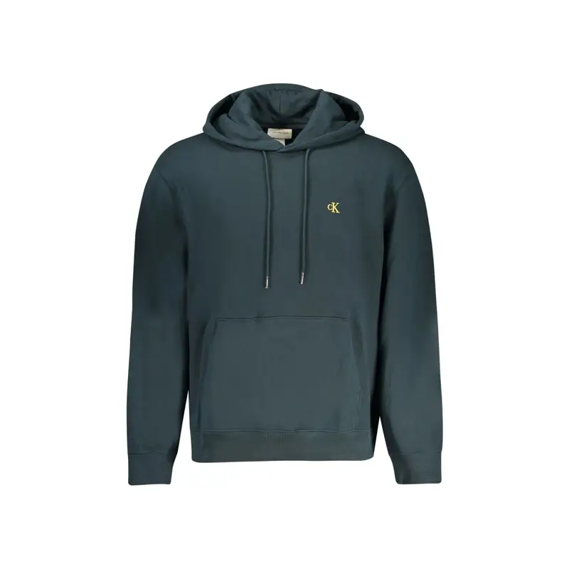 Felpa Maniche Lunghe Uomo Blu Ricamo