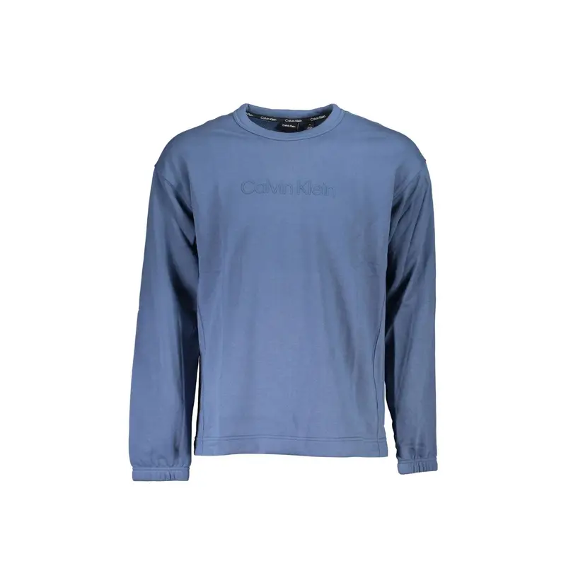 Felpa Maniche Lunghe Uomo Blu Stampa