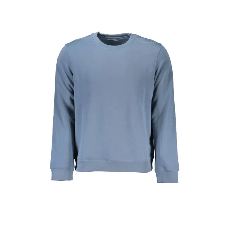 Felpa Maniche Lunghe Uomo Blu Stampa Logo