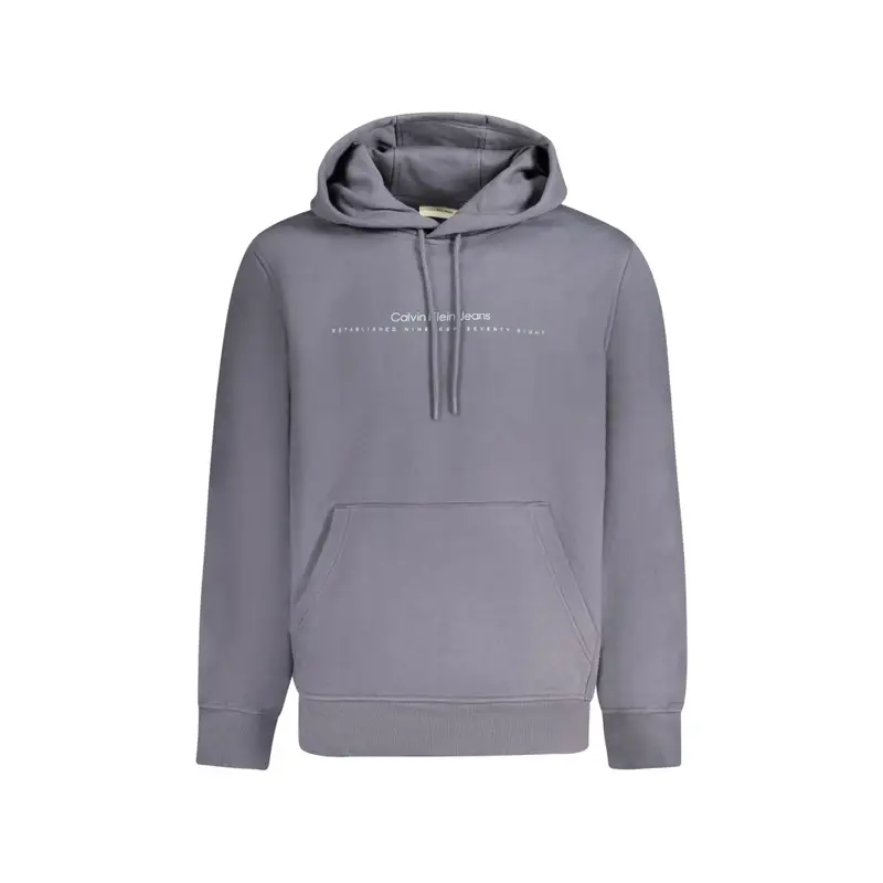 Calvin Klein Felpa Uomo Blu con Cappuccio e Stampa Logo