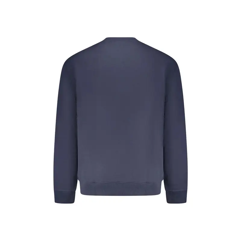 Felpa Maniche Lunghe Uomo Blu Stampa miniatura 2