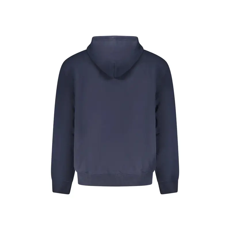 Felpa Maniche Lunghe Uomo Blu Zip miniatura 2