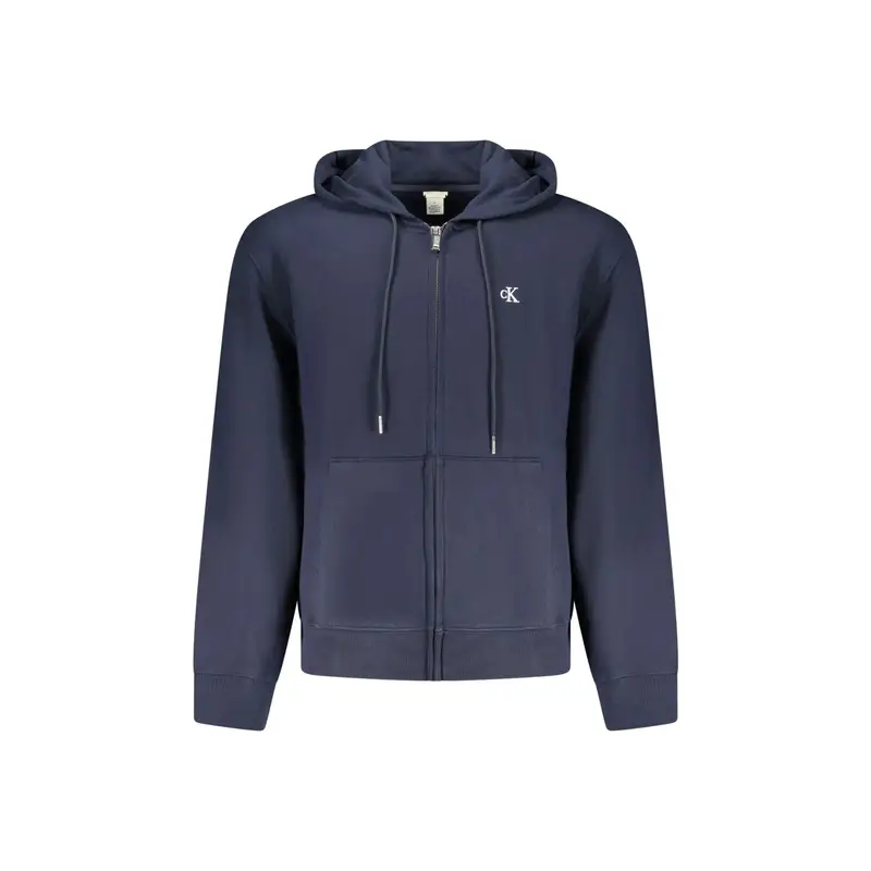 Felpa Maniche Lunghe Uomo Blu Zip