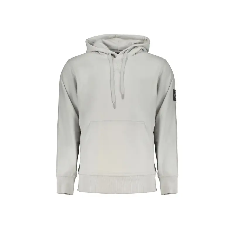 Felpa Maniche Lunghe Uomo Grigia Logo Grigio