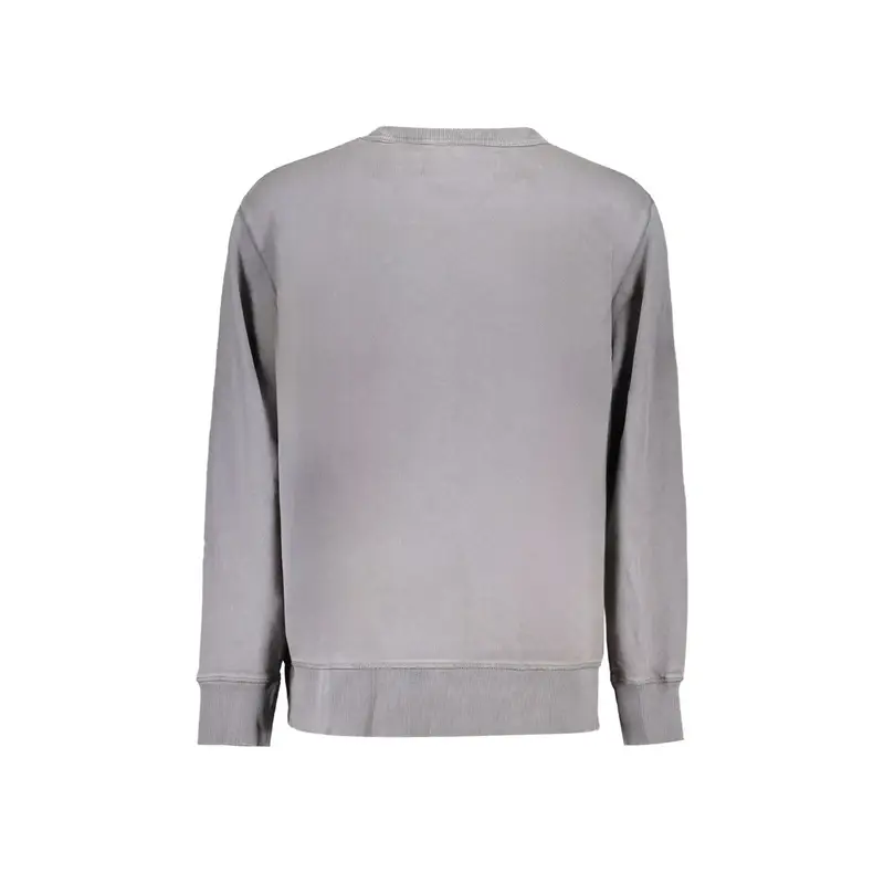 Felpa Maniche Lunghe Uomo Grigia Logo Grigio miniatura 2