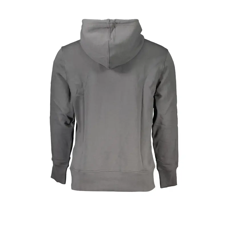 Felpa Maniche Lunghe Uomo Grigia Stampa Logo Grigio miniatura 2