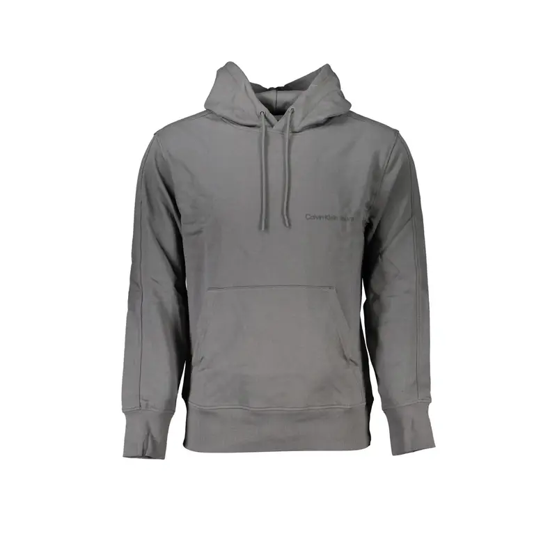 Felpa Maniche Lunghe Uomo Grigia Stampa Logo Grigio