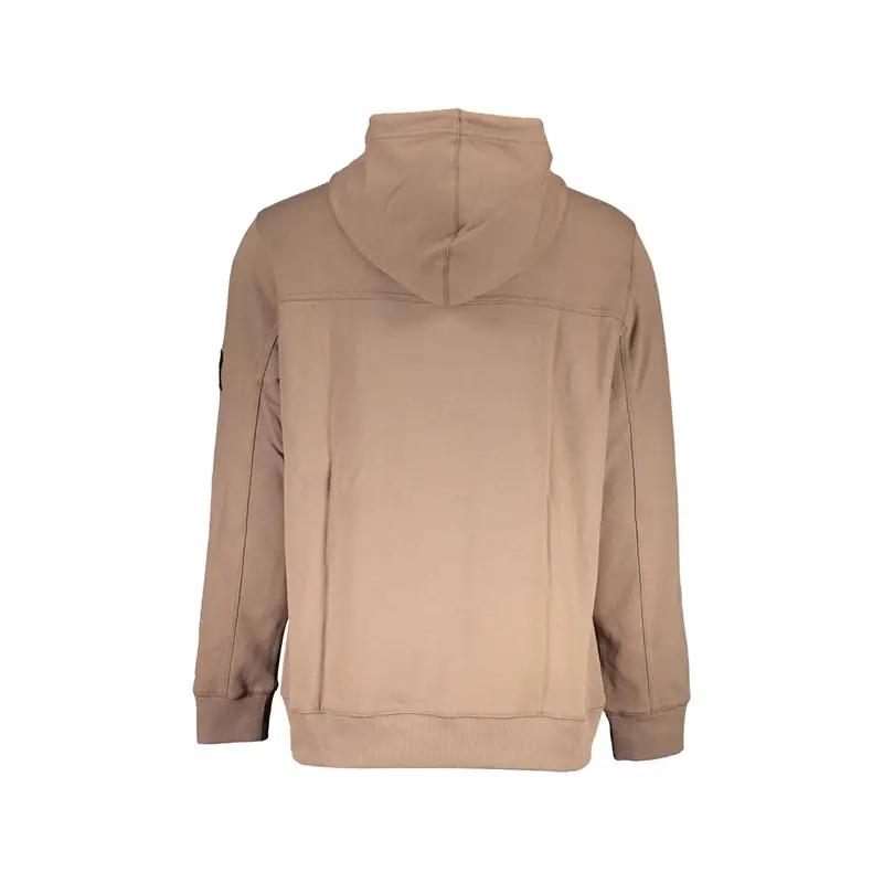 Felpa Maniche Lunghe Uomo Marrone Logo miniatura 2