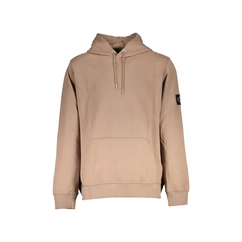 Felpa Maniche Lunghe Uomo Marrone Logo