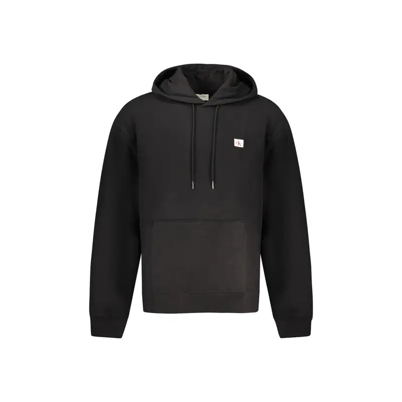 Felpa Maniche Lunghe Uomo Nera Logo Nero