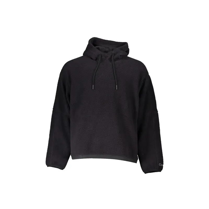 Felpa Maniche Lunghe Uomo Nera Ricamo Nero