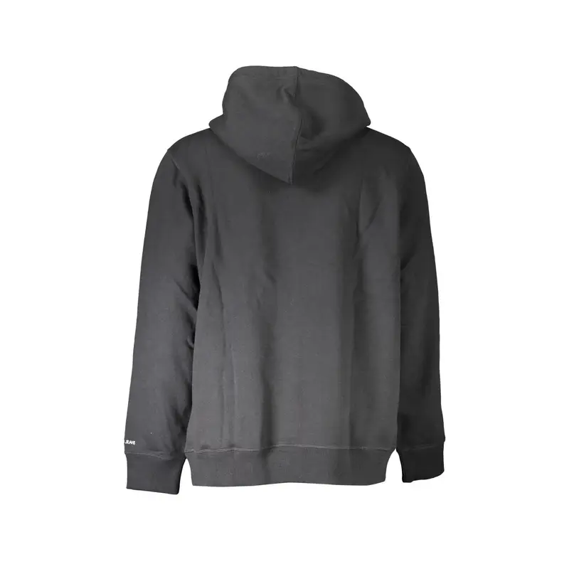 Felpa Maniche Lunghe Uomo Nera Ricamo Nero miniatura 2