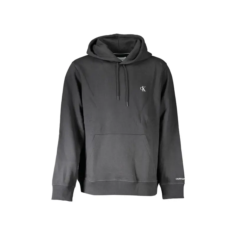 Felpa Maniche Lunghe Uomo Nera Ricamo Nero