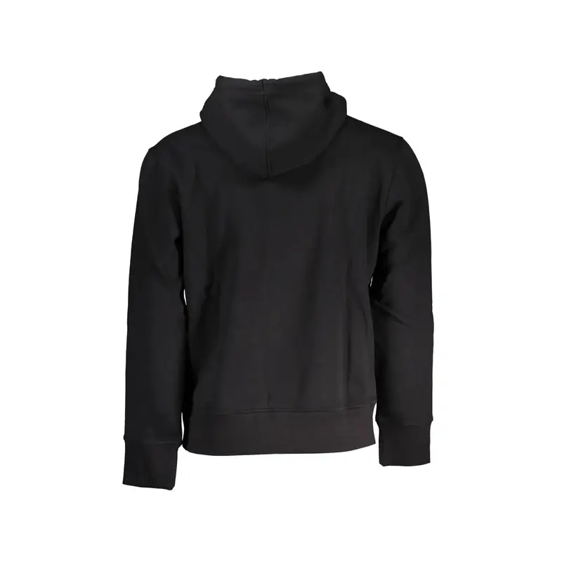 Felpa Maniche Lunghe Uomo Nera Ricamo Nero miniatura 2