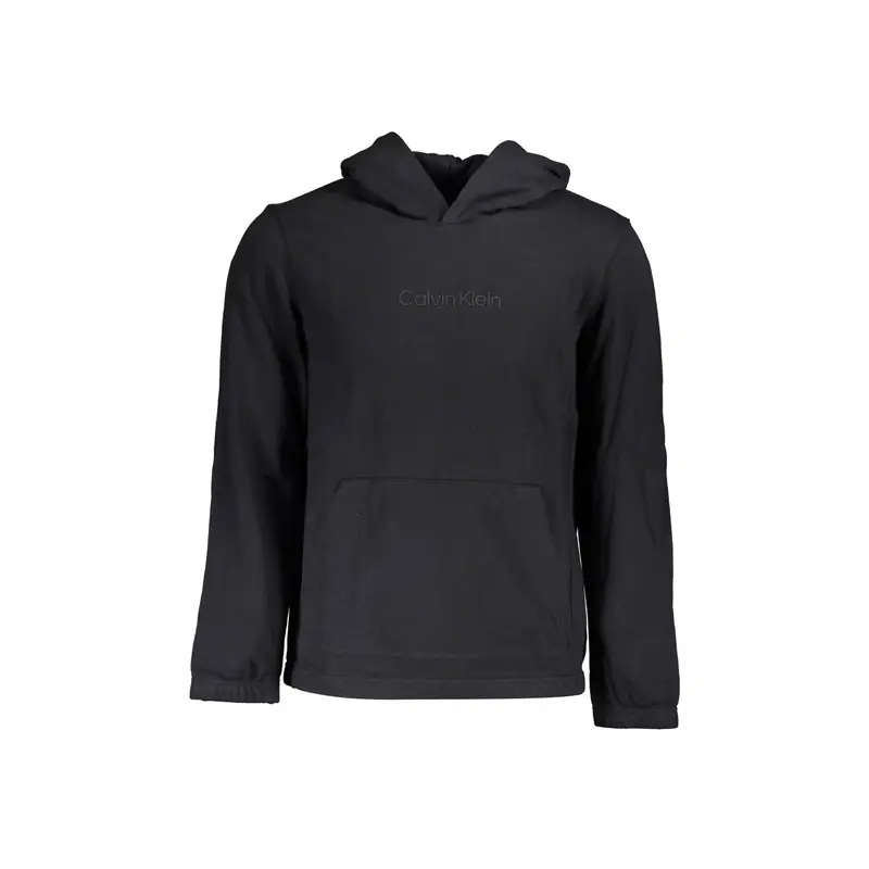 Felpa Maniche Lunghe Uomo Nera Stampa Logo Nero