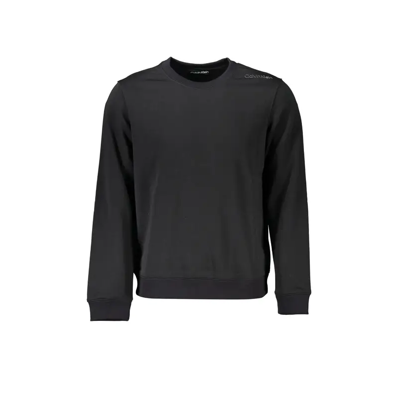 Felpa Maniche Lunghe Uomo Nera Stampa Logo Nero