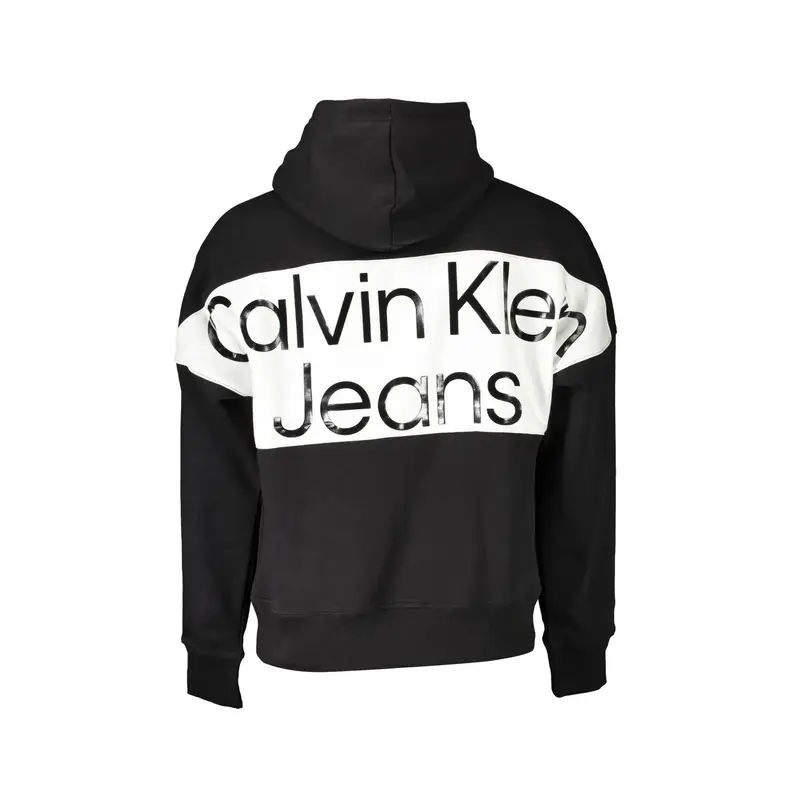 Calvin Klein Maglia Uomo Nera con Cappuccio e Logo miniatura 2