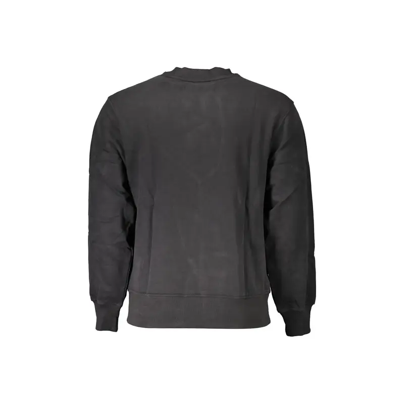 Felpa Maniche Lunghe Uomo Nera Stampa Logo Nero miniatura 2