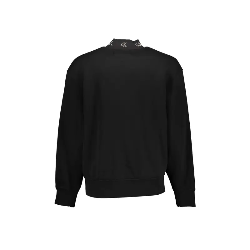 Felpa Maniche Lunghe Uomo Nera Stampa/Logo Nero miniatura 2