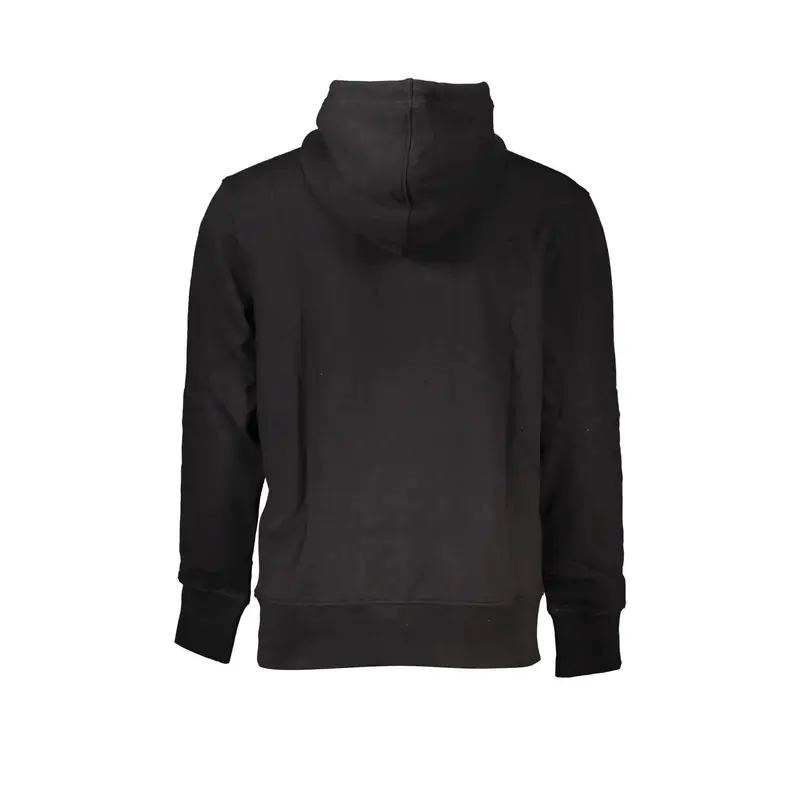 Felpa Maniche Lunghe Uomo Nera Stampa Logo Nero miniatura 2