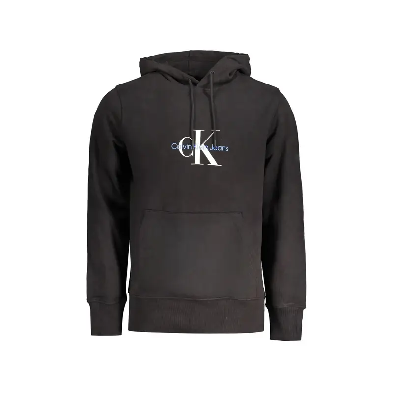Calvin Klein Felpa Uomo Nera con Cappuccio e Stampa Logo