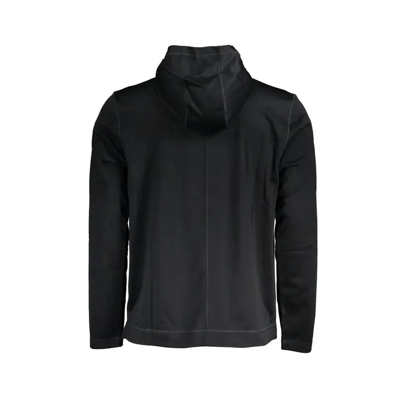 Felpa Maniche Lunghe Uomo Nera Stampa Nero miniatura 2