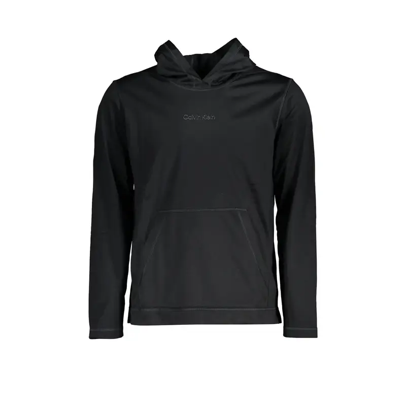 Felpa Maniche Lunghe Uomo Nera Stampa Nero