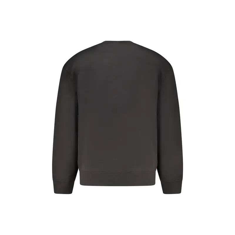 Felpa Maniche Lunghe Uomo Nera Stampa Nero miniatura 2