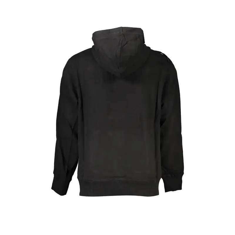 Felpa Maniche Lunghe Uomo Nera Zip Nero miniatura 2