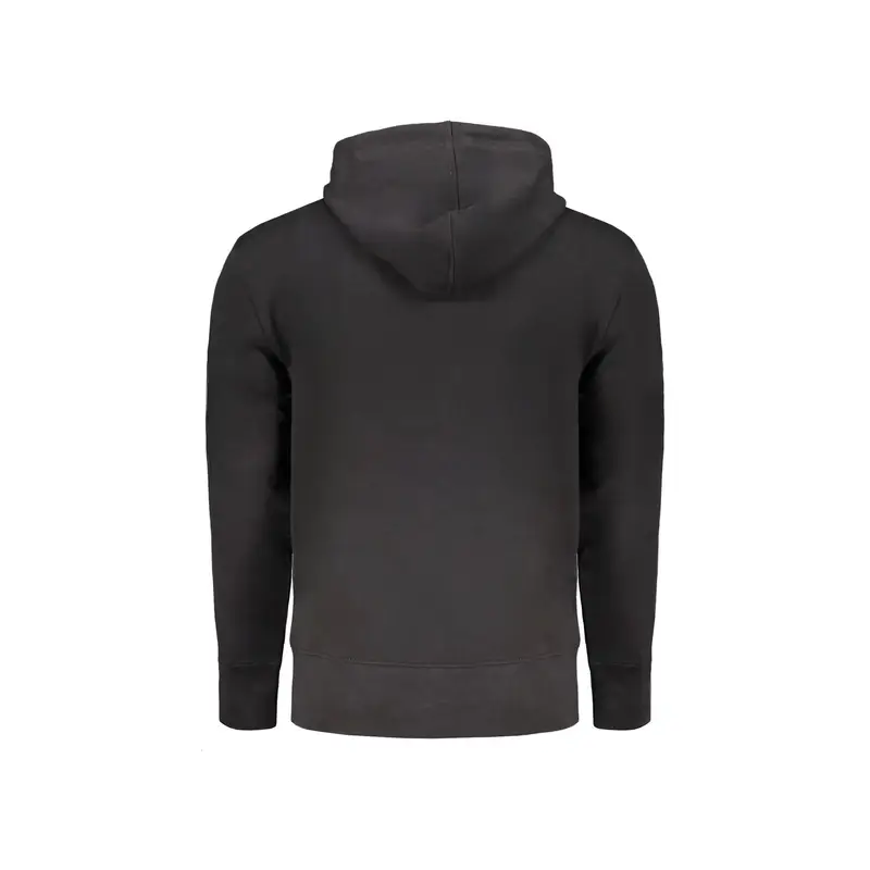 Felpa Maniche Lunghe Uomo Nera Zip Nero miniatura 2