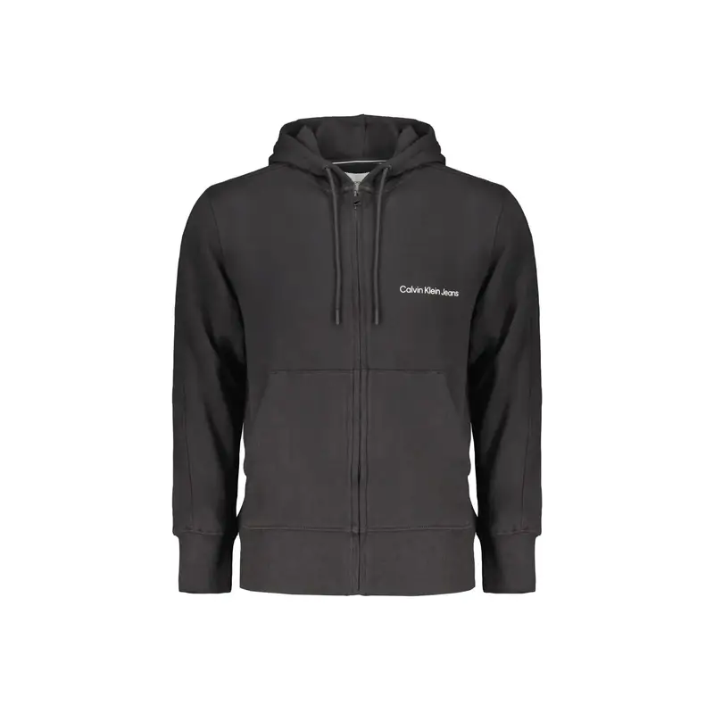 Felpa Maniche Lunghe Uomo Nera Zip Nero