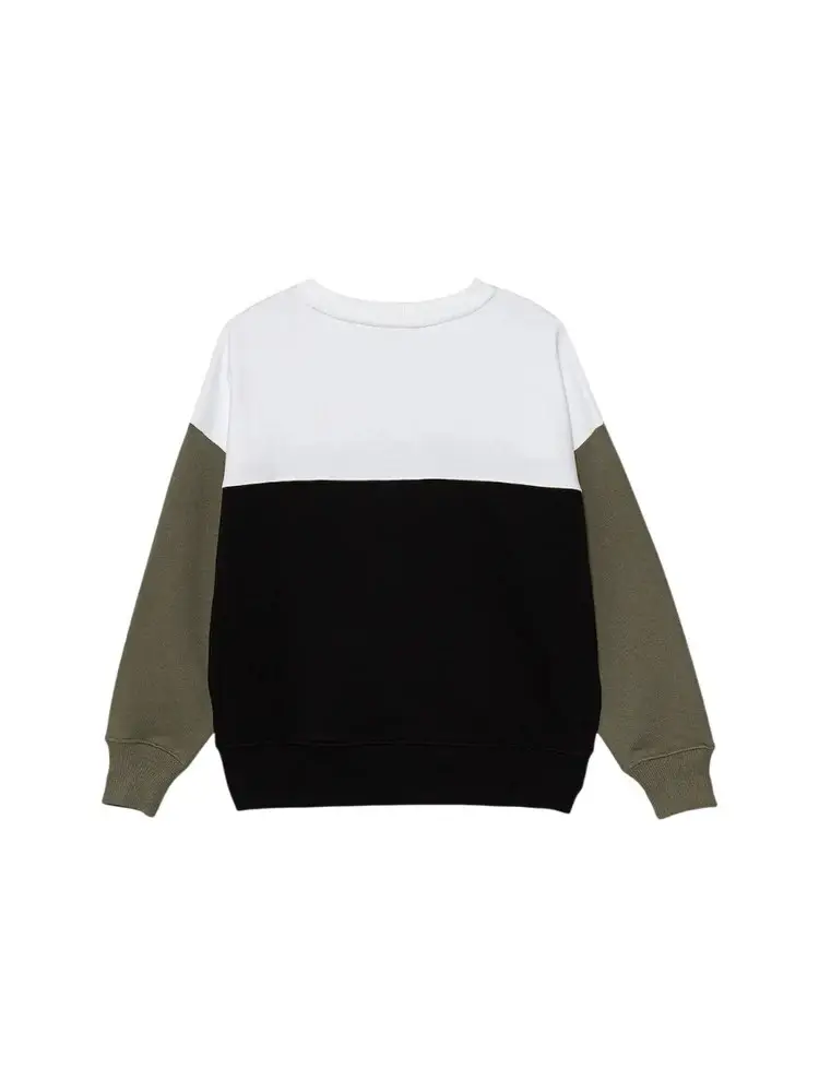 felpa multicolor bambino in cotone girocollo logo lettering miniatura 2